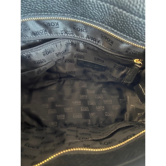 Michael Kors black Saffiano leather Hamilton East West Studio gold bag tote - Picture 11 of 11